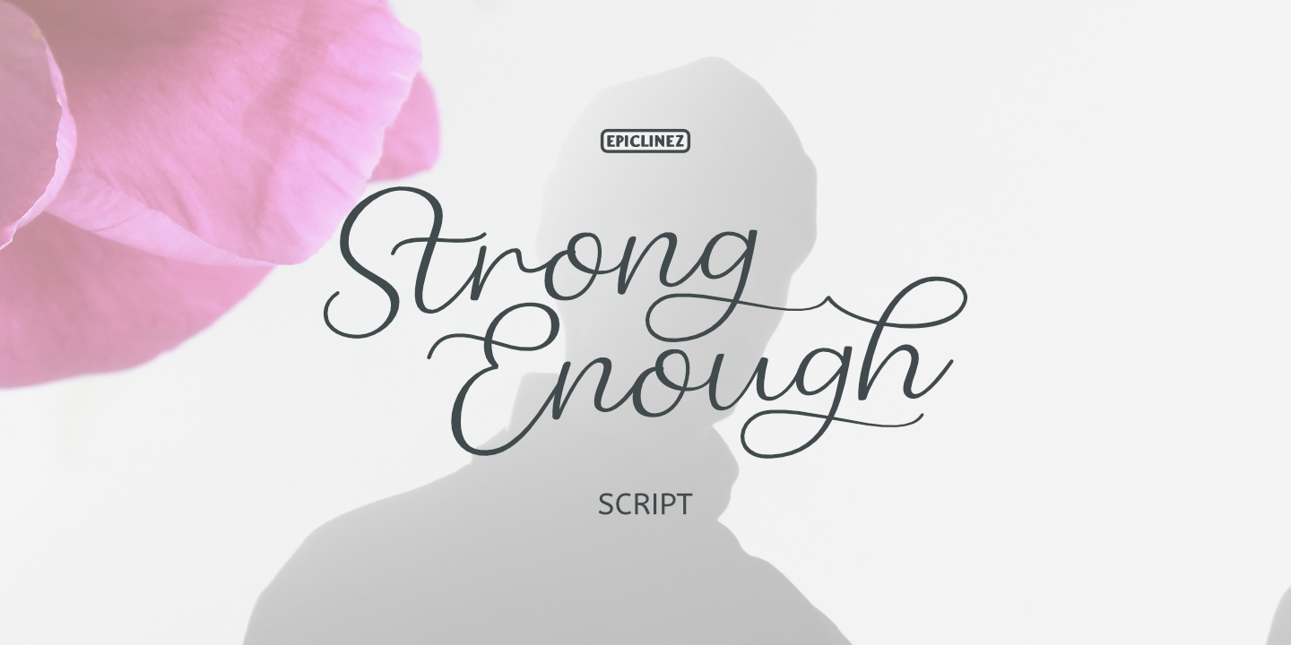 Ejemplo de fuente Strong Enough #6